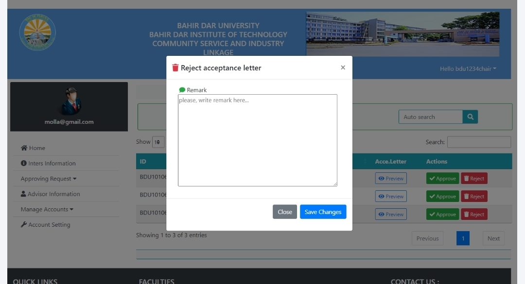 Internship Screenshot 2